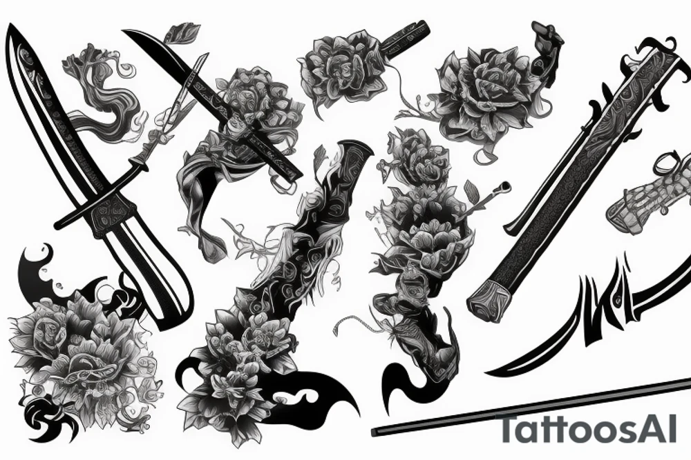 katana handle tattoo idea