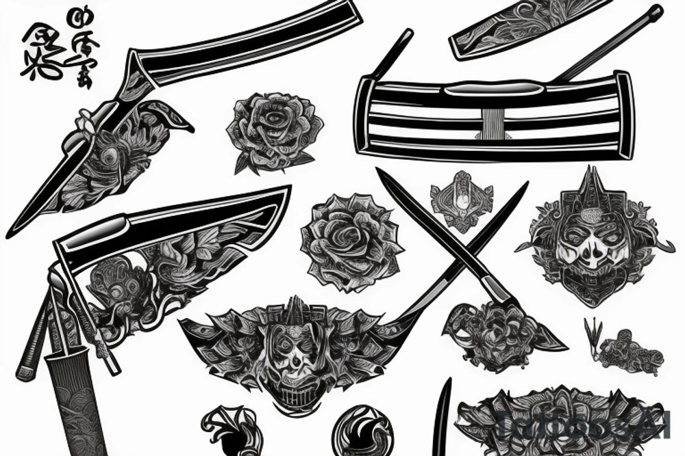 katana handle tattoo idea