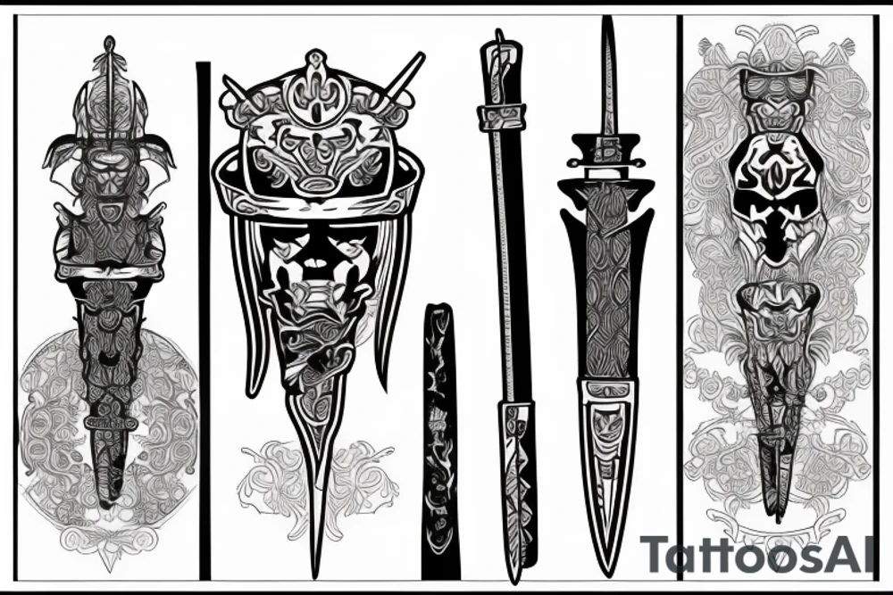 katana handle tattoo idea
