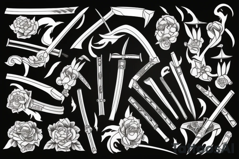 katana handle tattoo idea