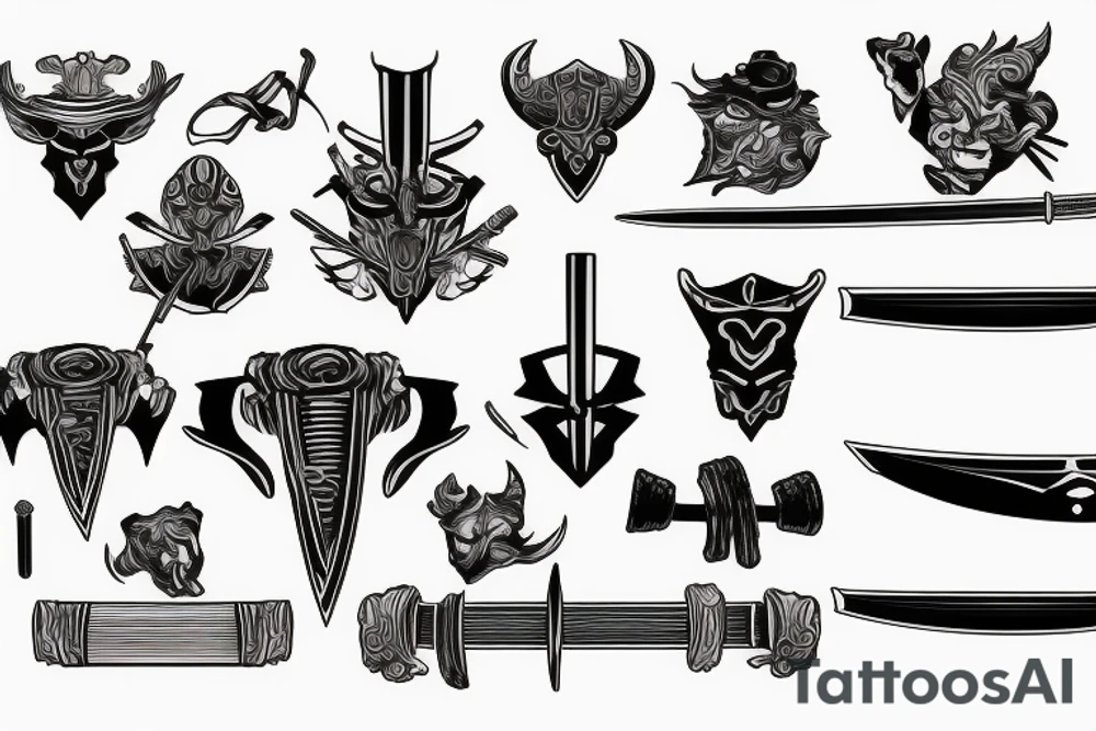 katana handle tattoo idea