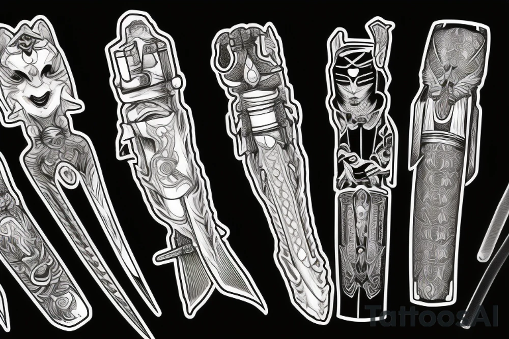 katana handle tattoo idea