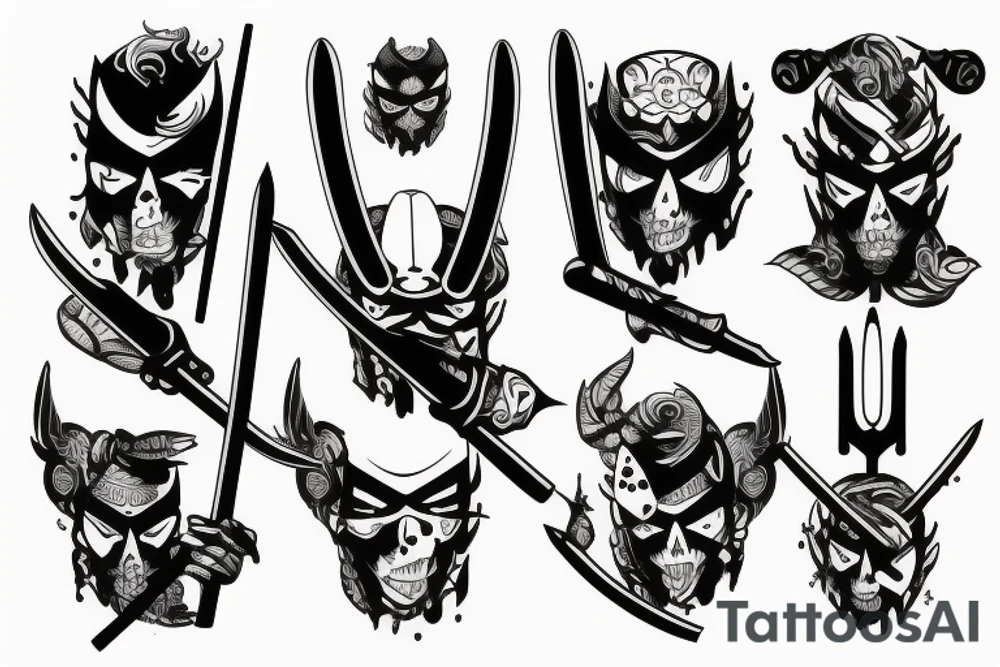 katana handle tattoo idea
