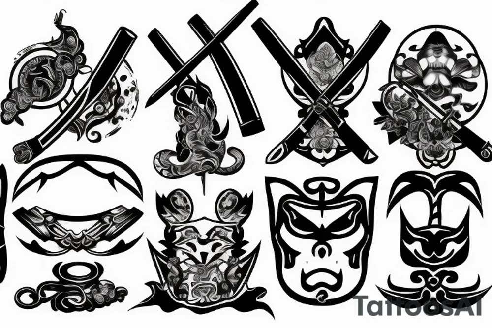 katana handle tattoo idea