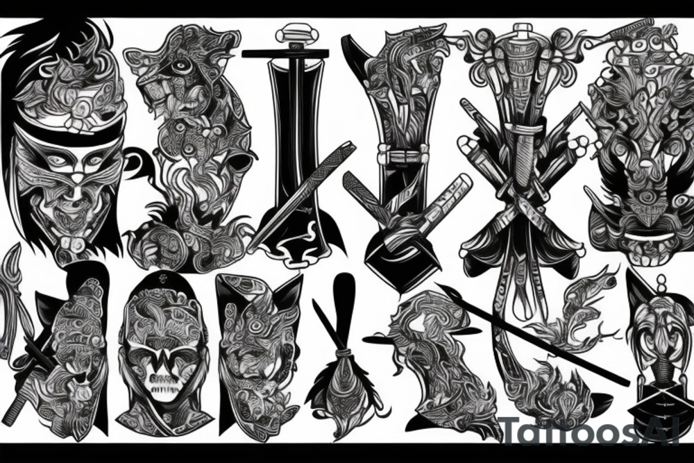 katana handle tattoo idea