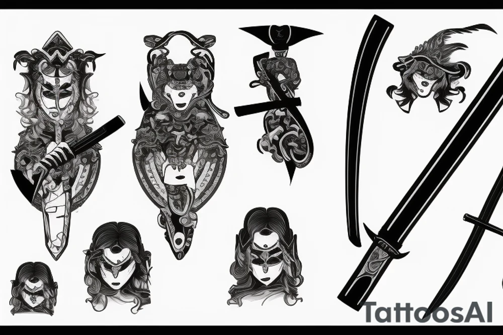 katana handle tattoo idea