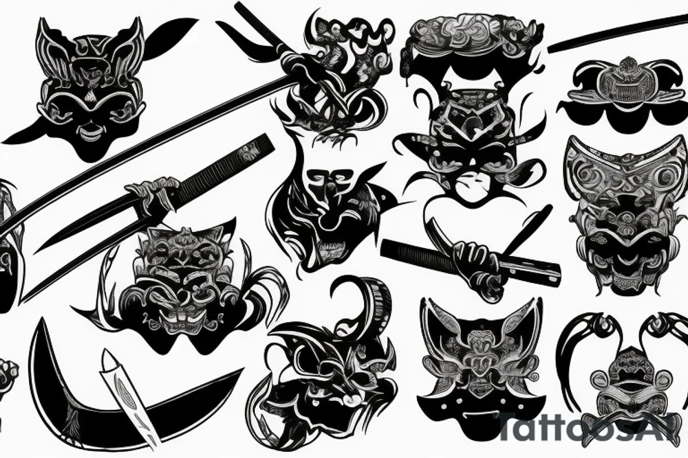 katana handle tattoo idea