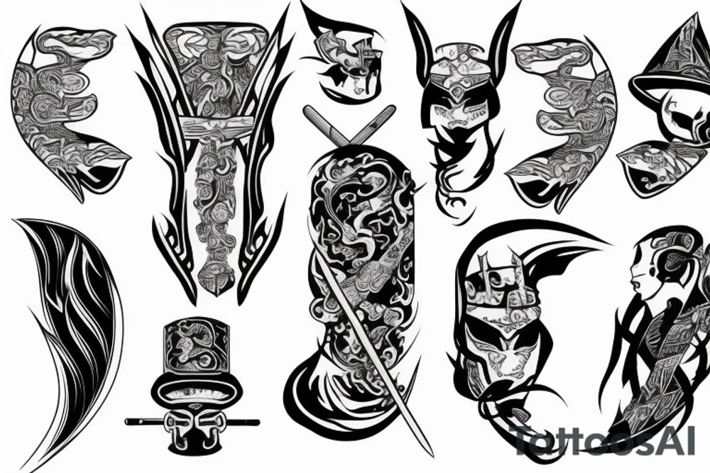 katana handle tattoo idea
