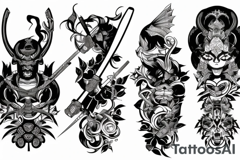 katana handle tattoo idea