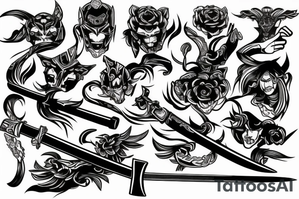 katana handle tattoo idea