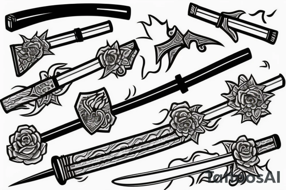 katana handle tattoo idea