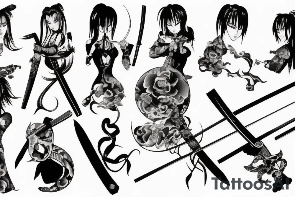 katana-handle anime style tattoo idea