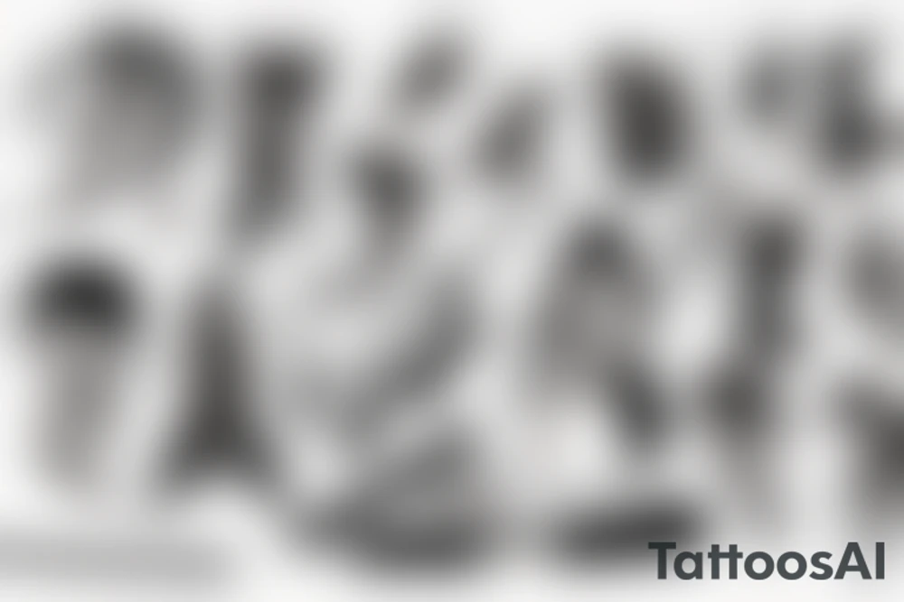 katana-handle anime style tattoo idea