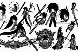 katana-handle anime style tattoo idea