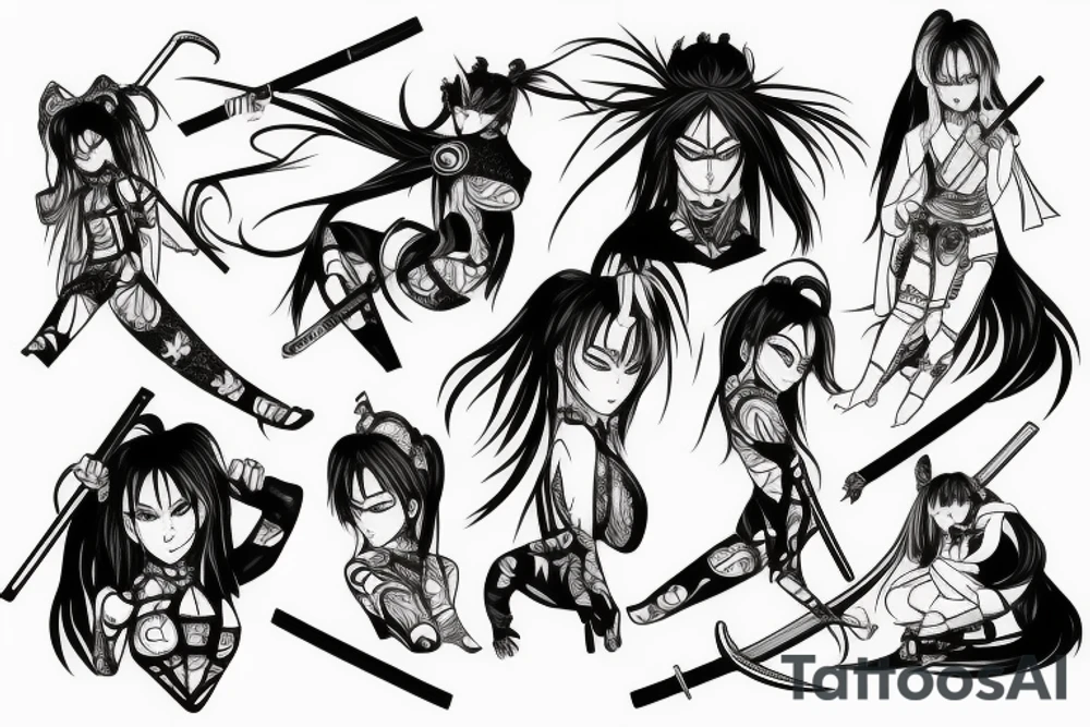 katana-handle anime style tattoo idea