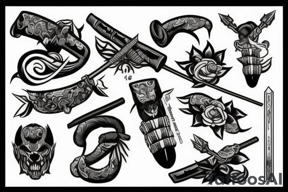 katana-handle tattoo idea