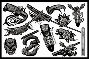 katana-handle tattoo idea
