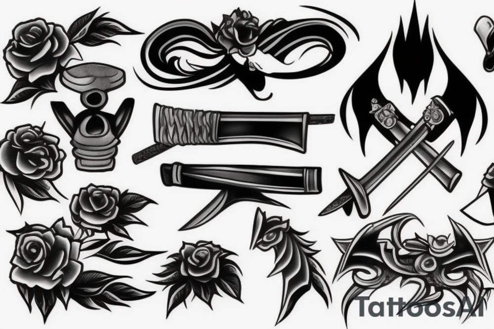 katana-handle tattoo idea