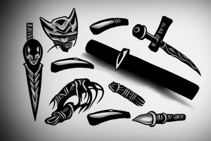 katana blade handle tattoo idea