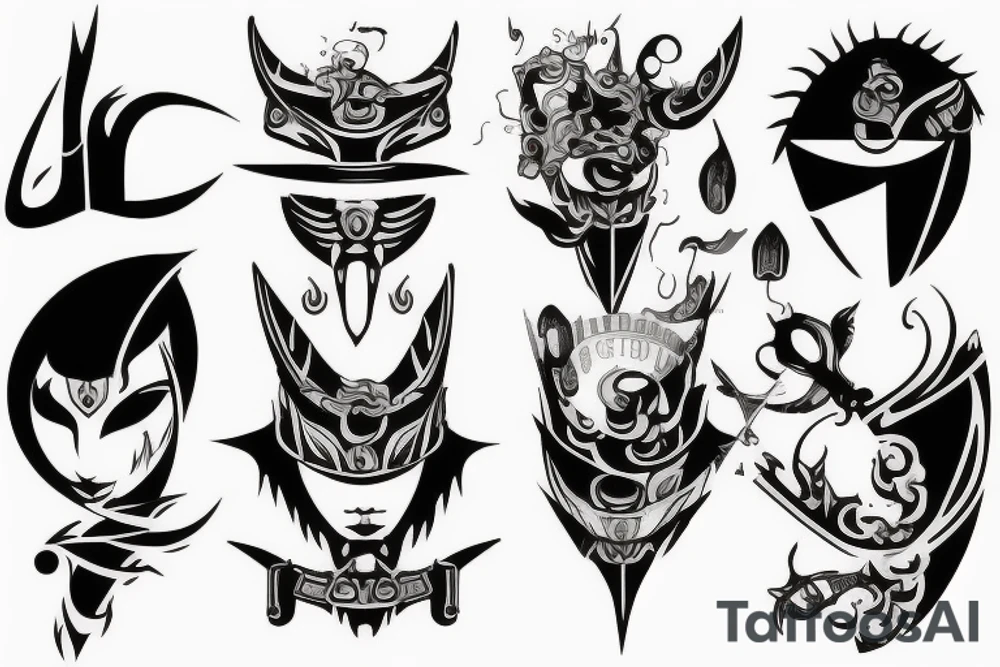 katana blade handle tattoo idea