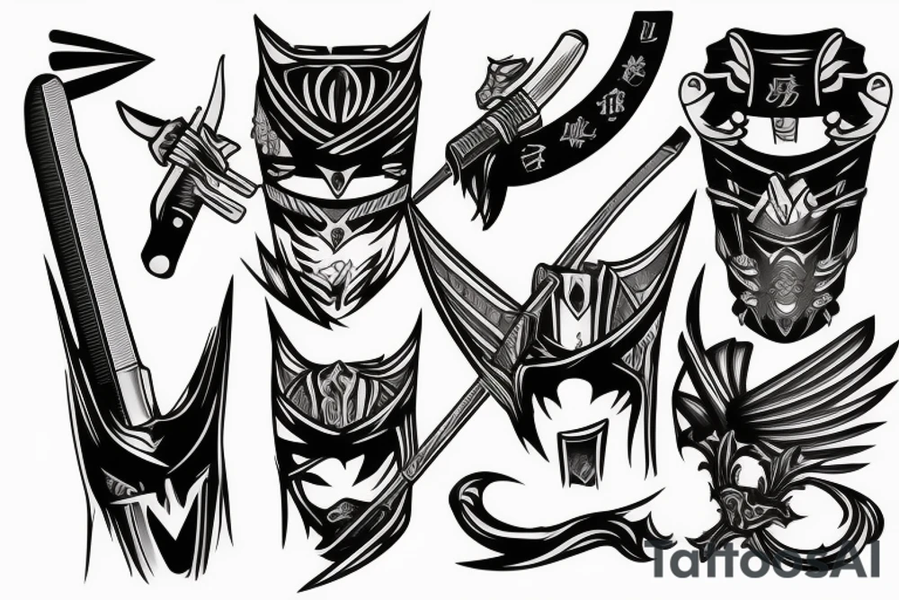 katana blade handle tattoo idea