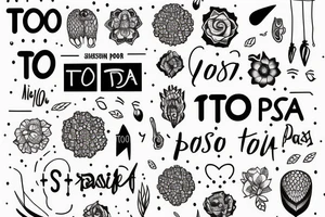 a text only tattoo with the words "todo pasa" in a minimalistic style tattoo idea