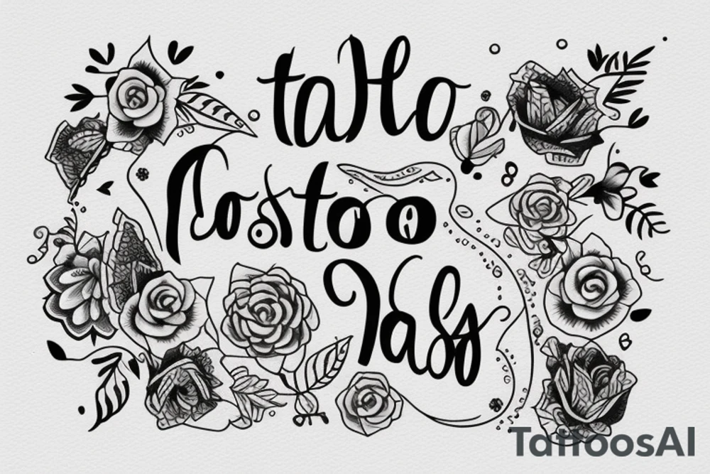 a text only tattoo with the words "todo pasa" in a minimalistic style tattoo idea