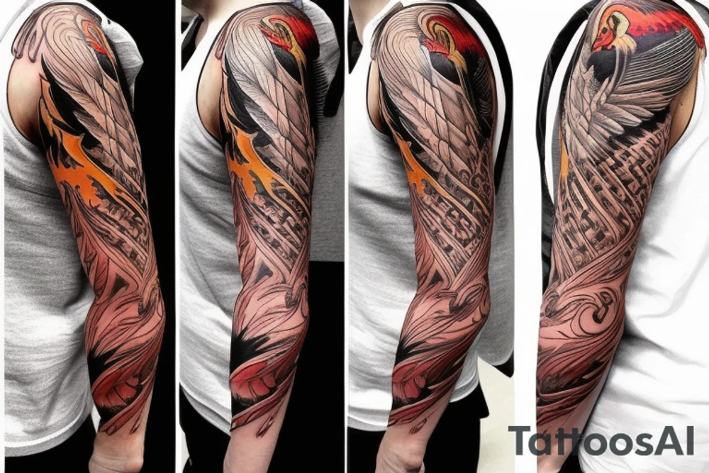 phoenix bird shoulder tattoo tattoo idea