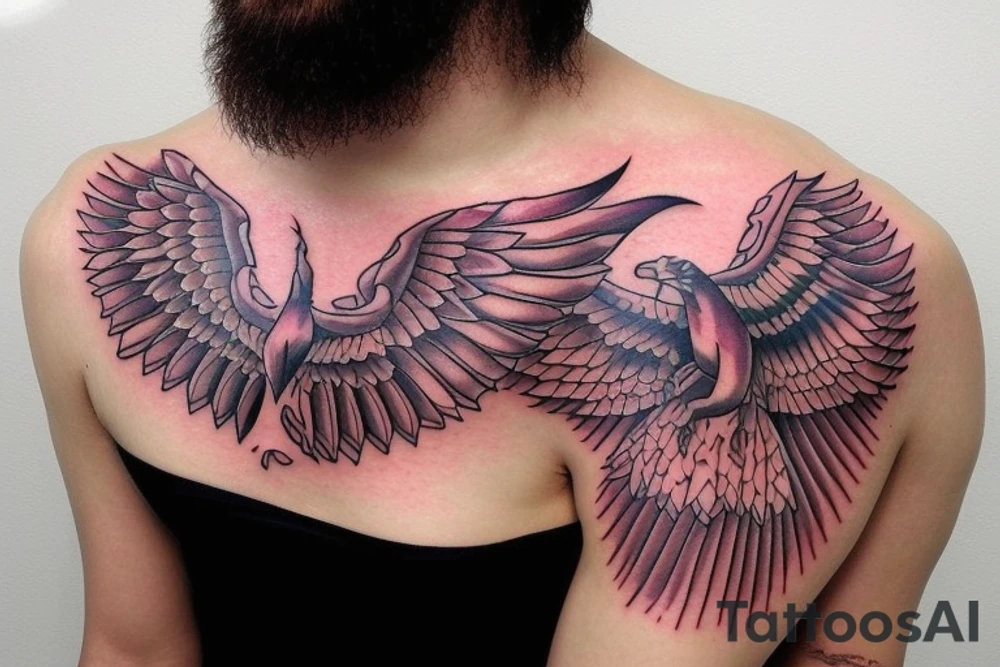 phoenix shoulder tattoo tattoo idea