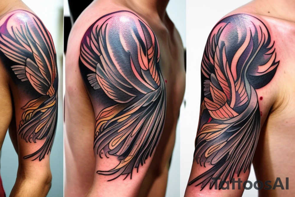 phoenix shoulder tattoo tattoo idea