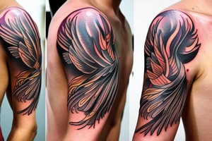 phoenix shoulder tattoo tattoo idea
