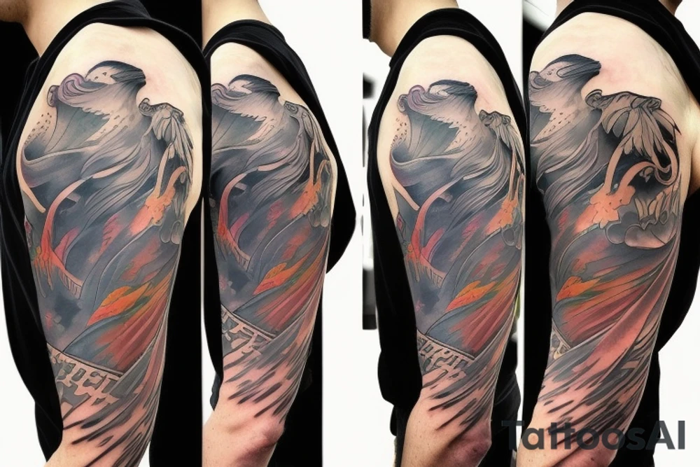 phoenix shoulder tattoo tattoo idea