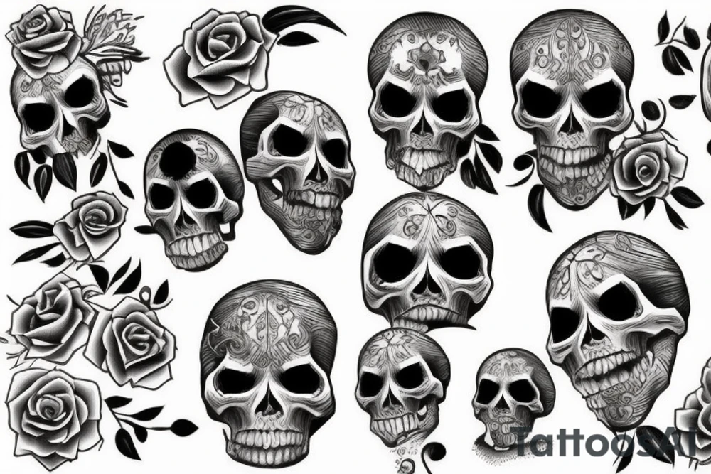 skull candy tattoo idea