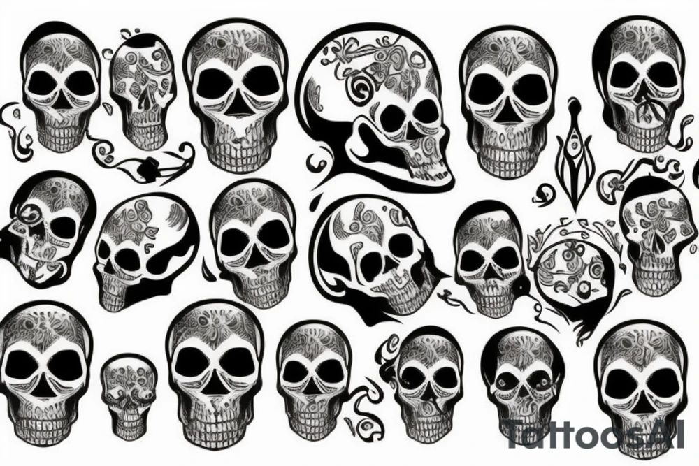 skull candy tattoo idea
