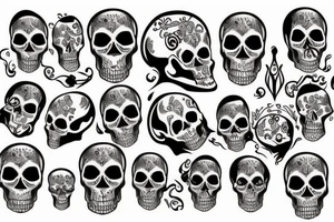 skull candy tattoo idea