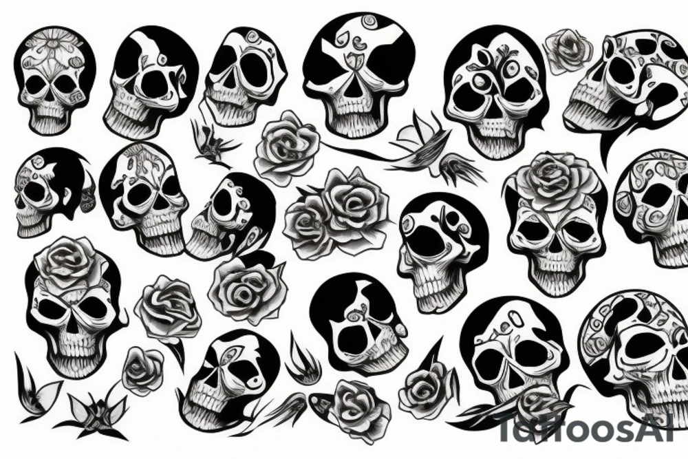 skull candy tattoo idea