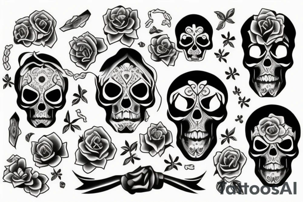 skull candy tattoo idea