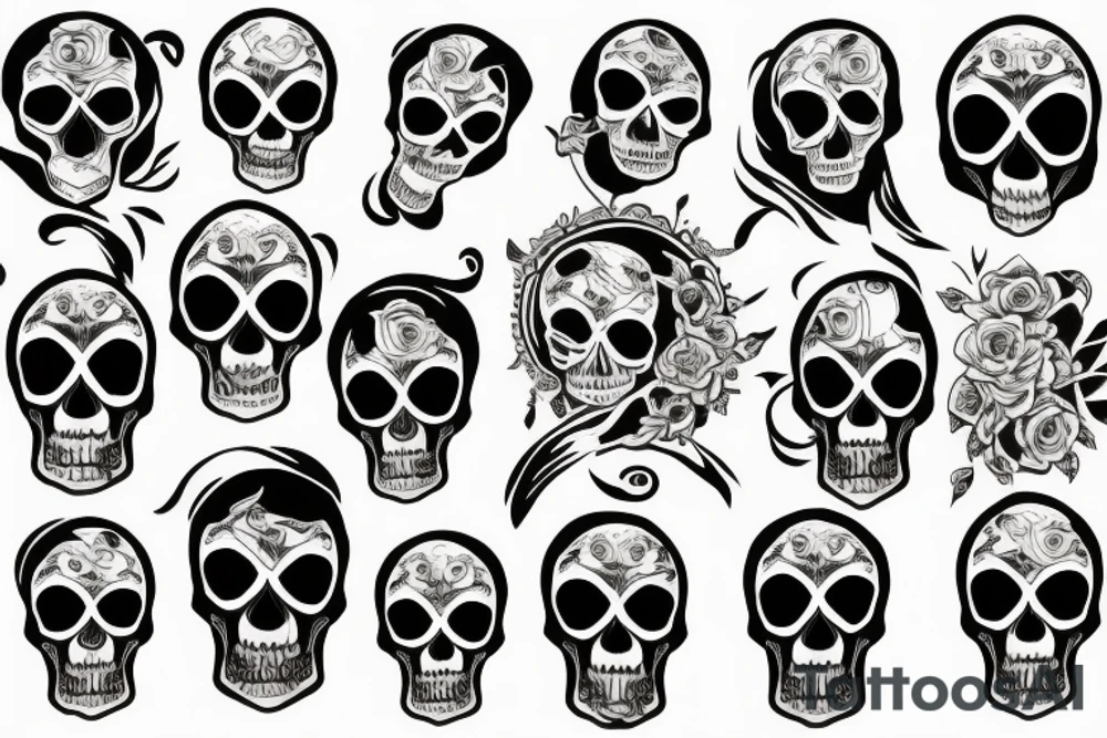 skull candy tattoo idea