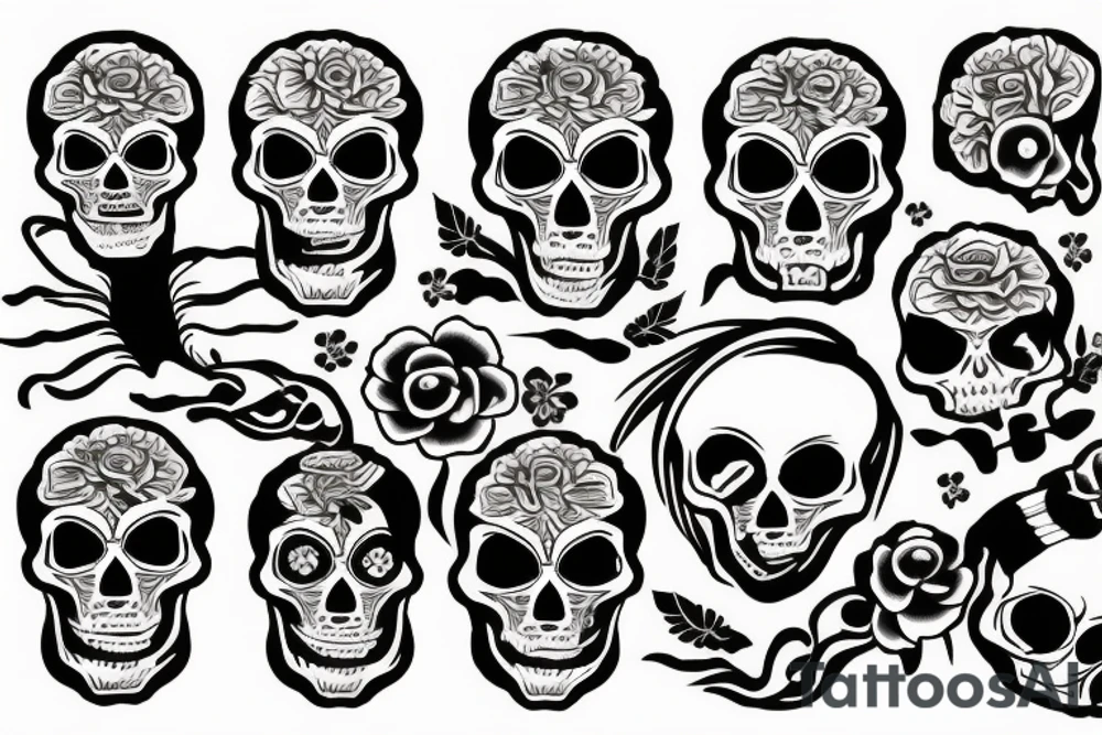 skull candy tattoo idea