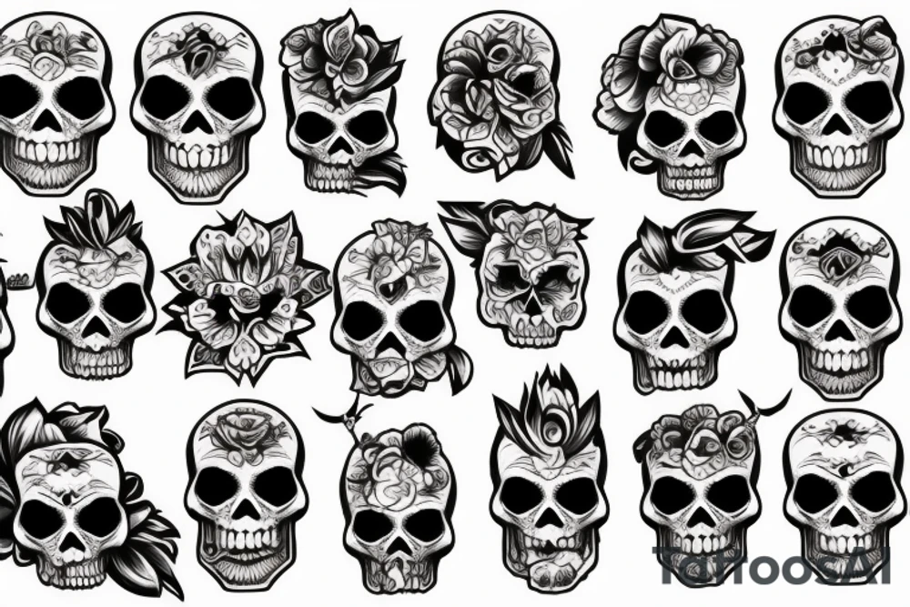 skull candy tattoo idea