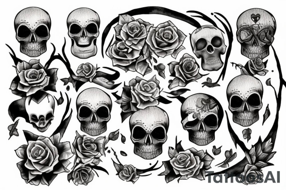 skull candy tattoo idea