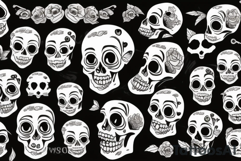 skull candy tattoo idea