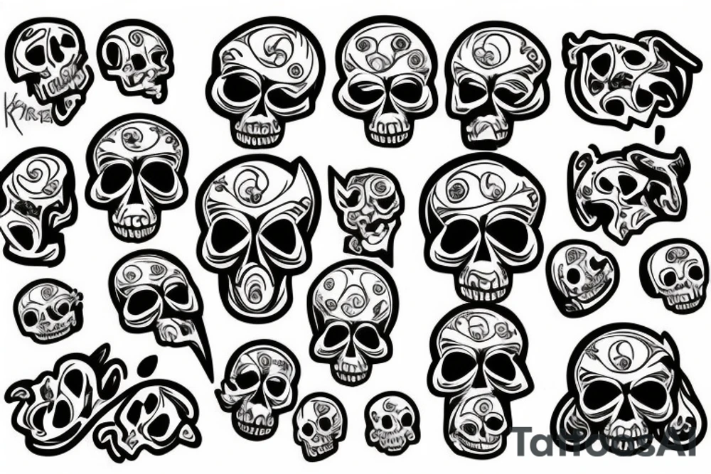 skull candy tattoo idea