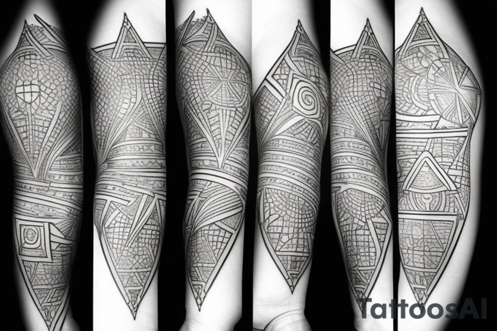 forearm cyber circuit tattoo idea