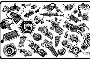forearm cyber circuit tattoo idea