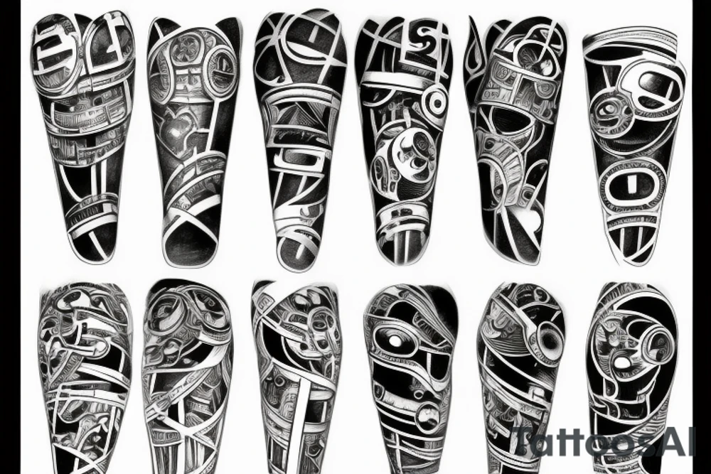 forearm cyber circuit tattoo idea