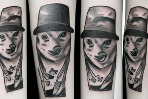 Cat with a hat tattoo idea