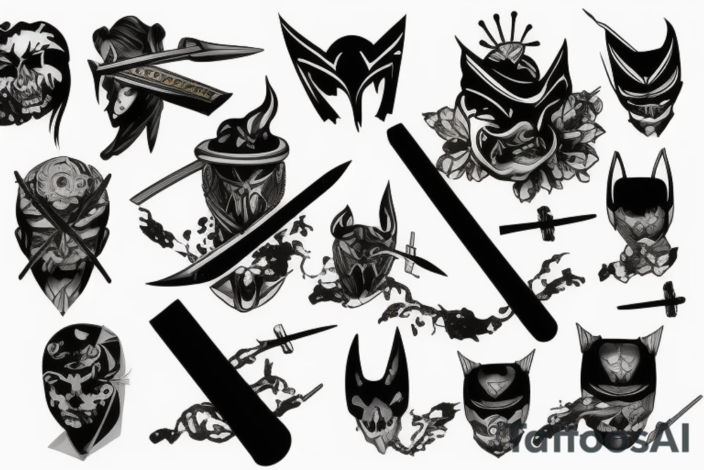 katana blade tattoo idea