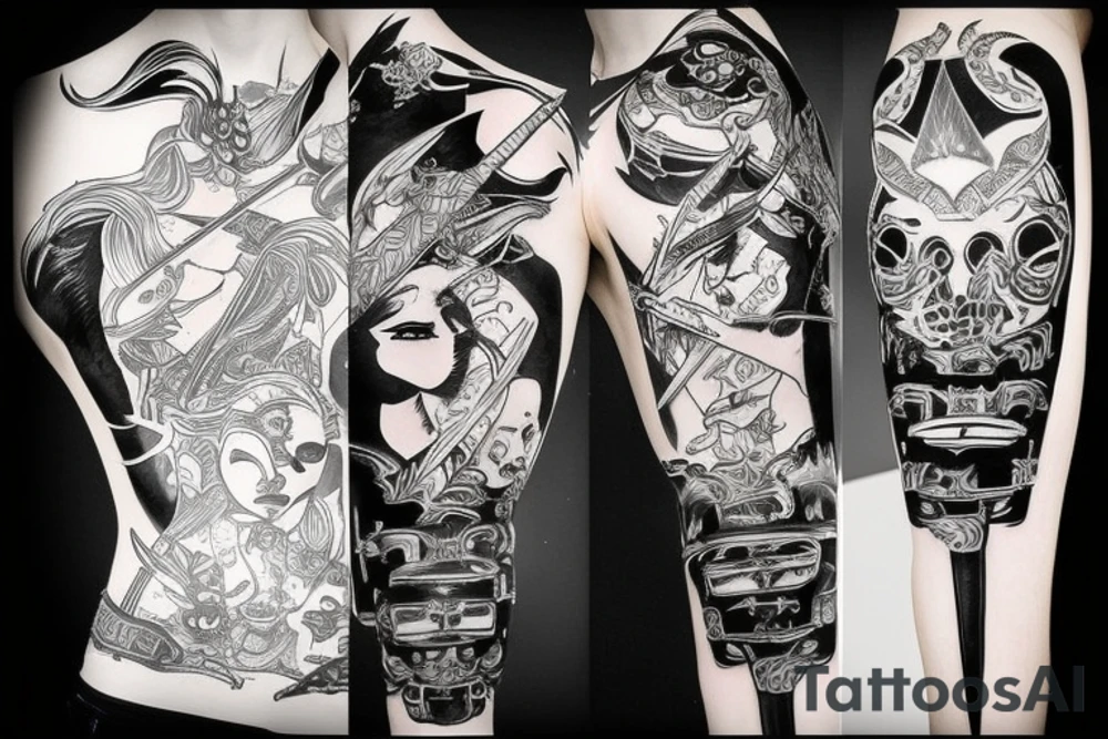 katana blade tattoo idea