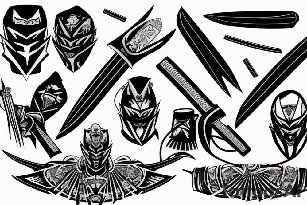 katana blade tattoo idea